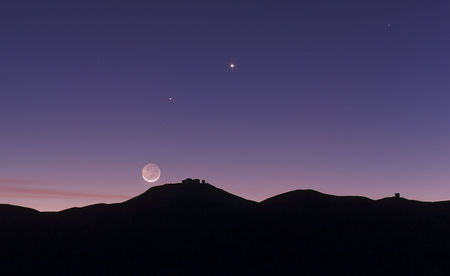 tunglið, jörðin, jarðskin, Venus, VLT