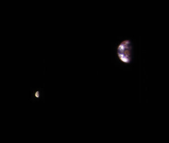 Jörðin og Máninn frá Mars