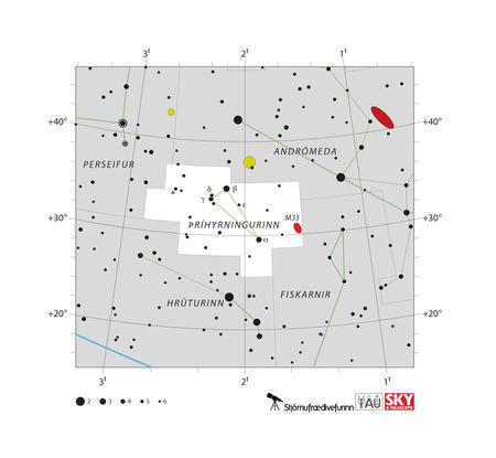 stjörnukort, stjörnumerki, Þríhyrningurinn